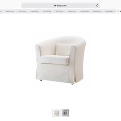 IKEA ektorp chair white with black cover