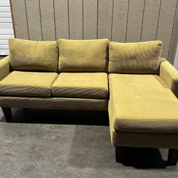 Mustard Yellow Sectional (Free Delivery)