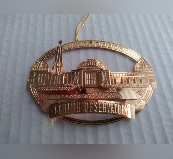 Griffith Observatory collectible golden ornament