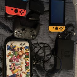 Nintendo Switch Bundle – 4 Joy-Cons + Pro Controller + Dock + Accessories – Like New!