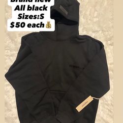 All black essential hoodie