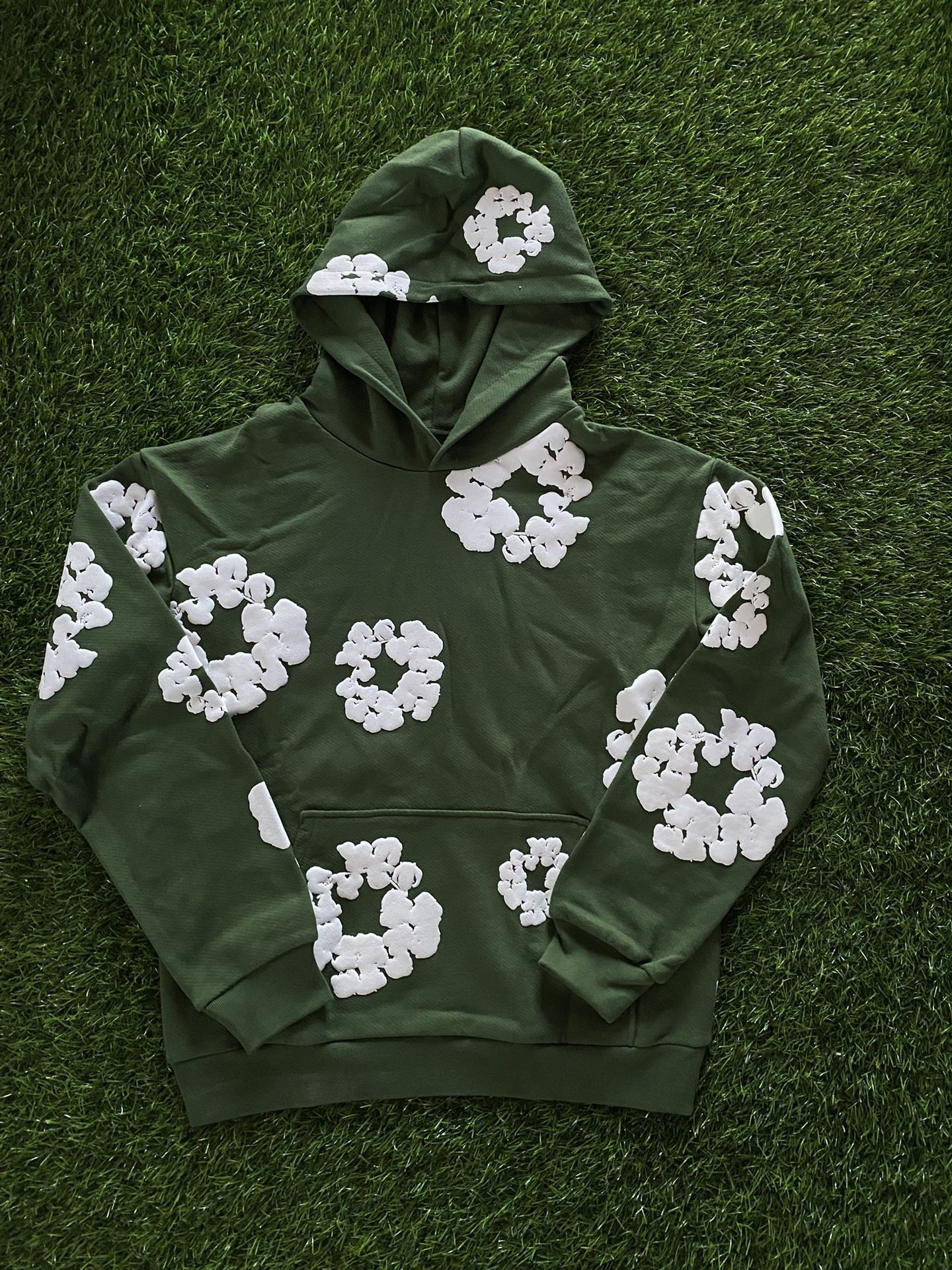 Green Denim Tear Hoodie