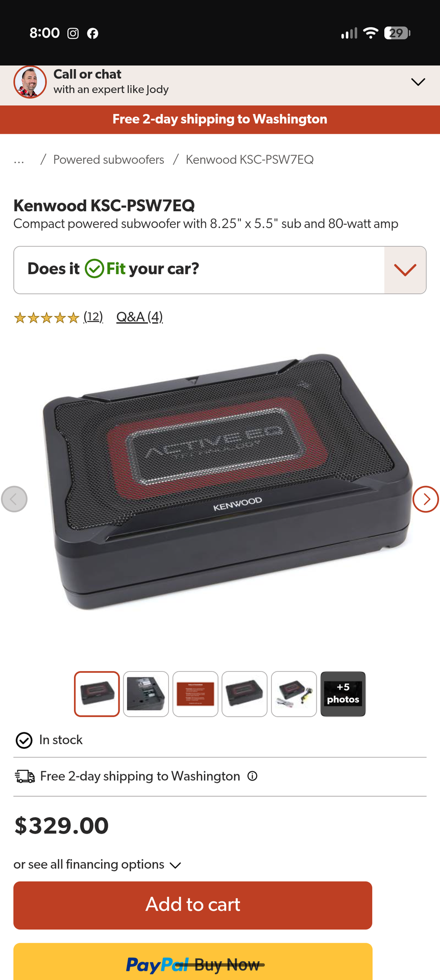 Kenwood underseat subwoofer