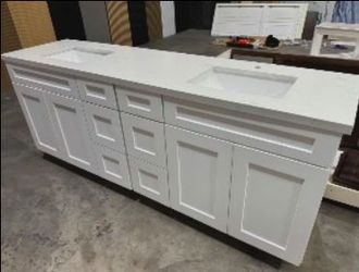 84" Single Sink Solid Wood Vanity | Extra Large Cabinet