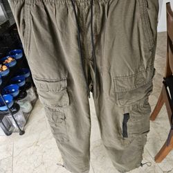 Baggy Aeropostale Utility Cargo Pants With Jogger Cinch (Mens XS)