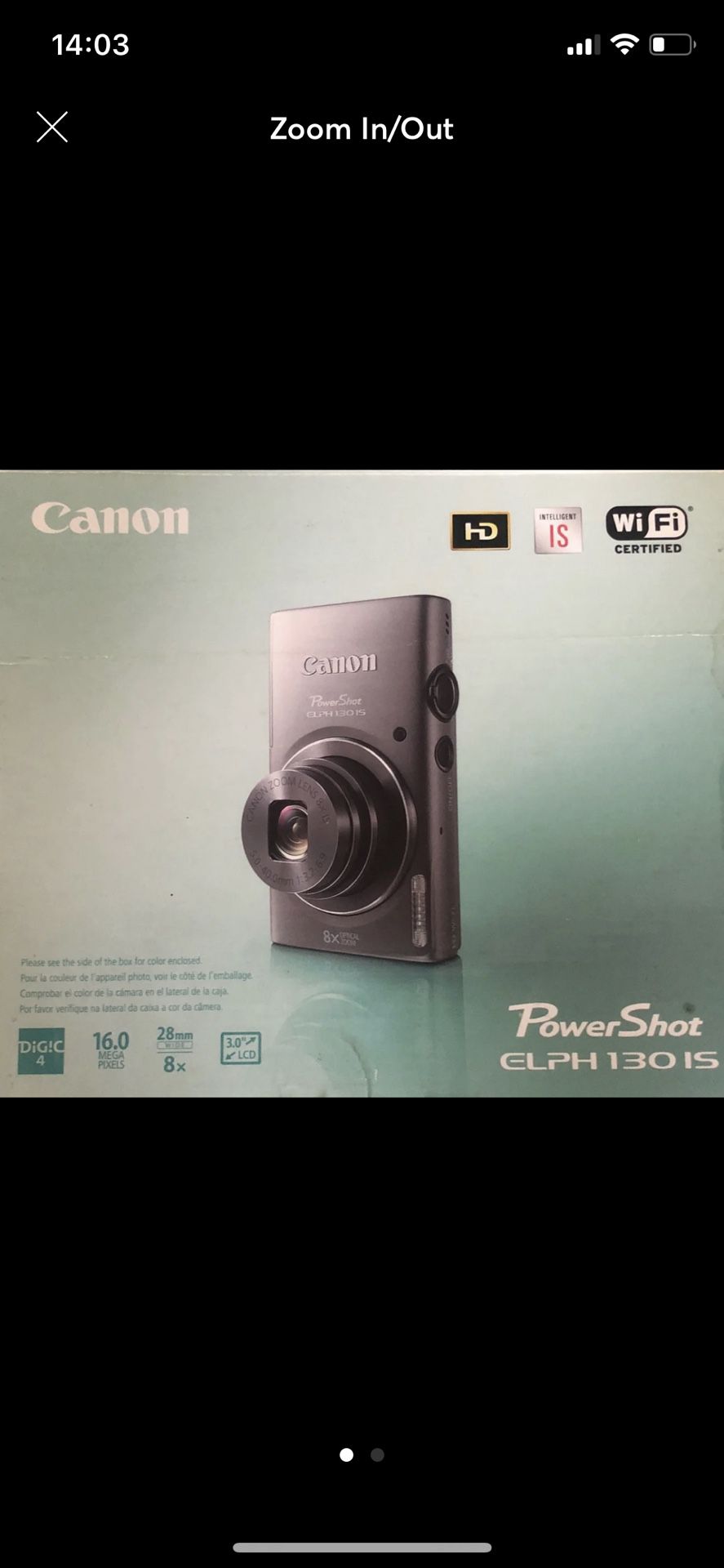 Canon powershot ELP130 IS