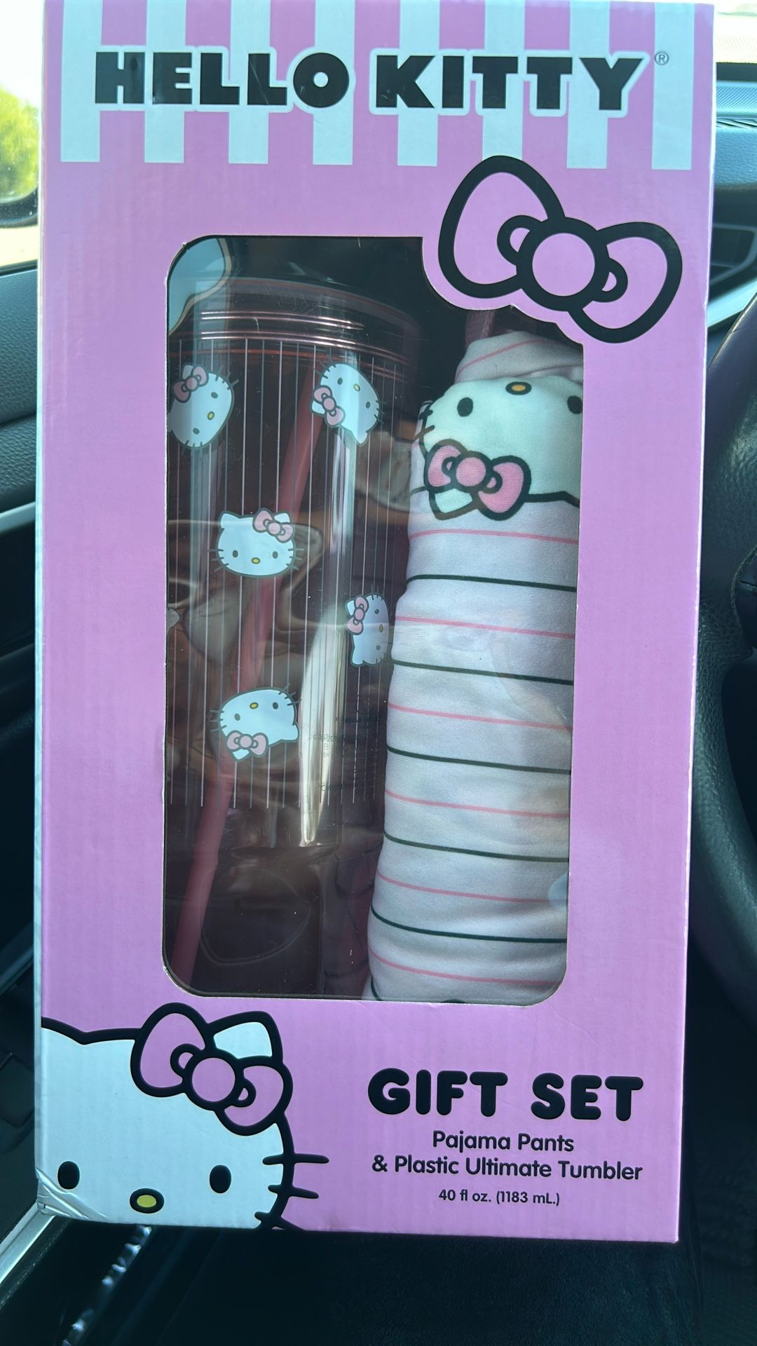 Hello Kitty Gift Set Pajama Pants & Plastic Ultima Tumbler