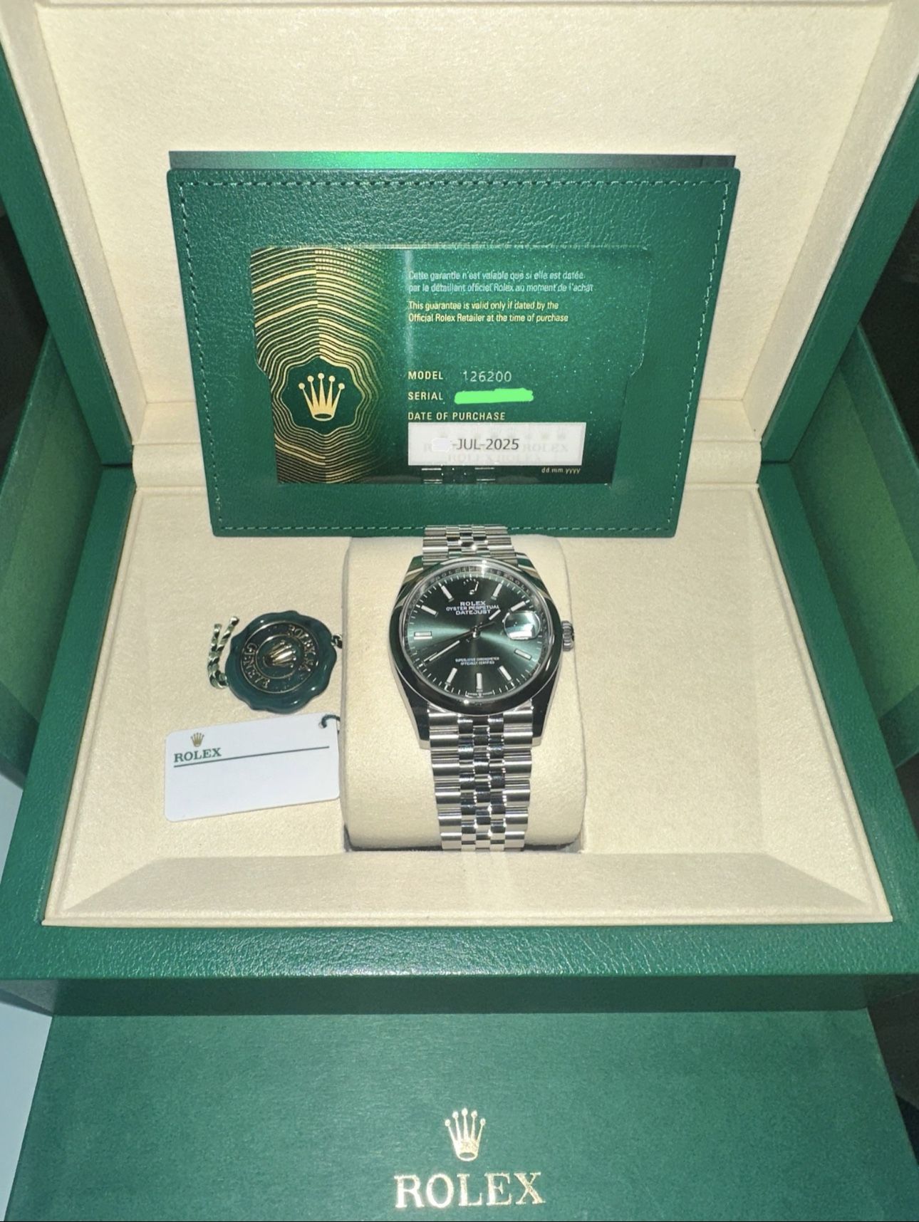 Rolex 126200 Brand New Unworn 2025 Jubilee Band Full Set 36mm!!