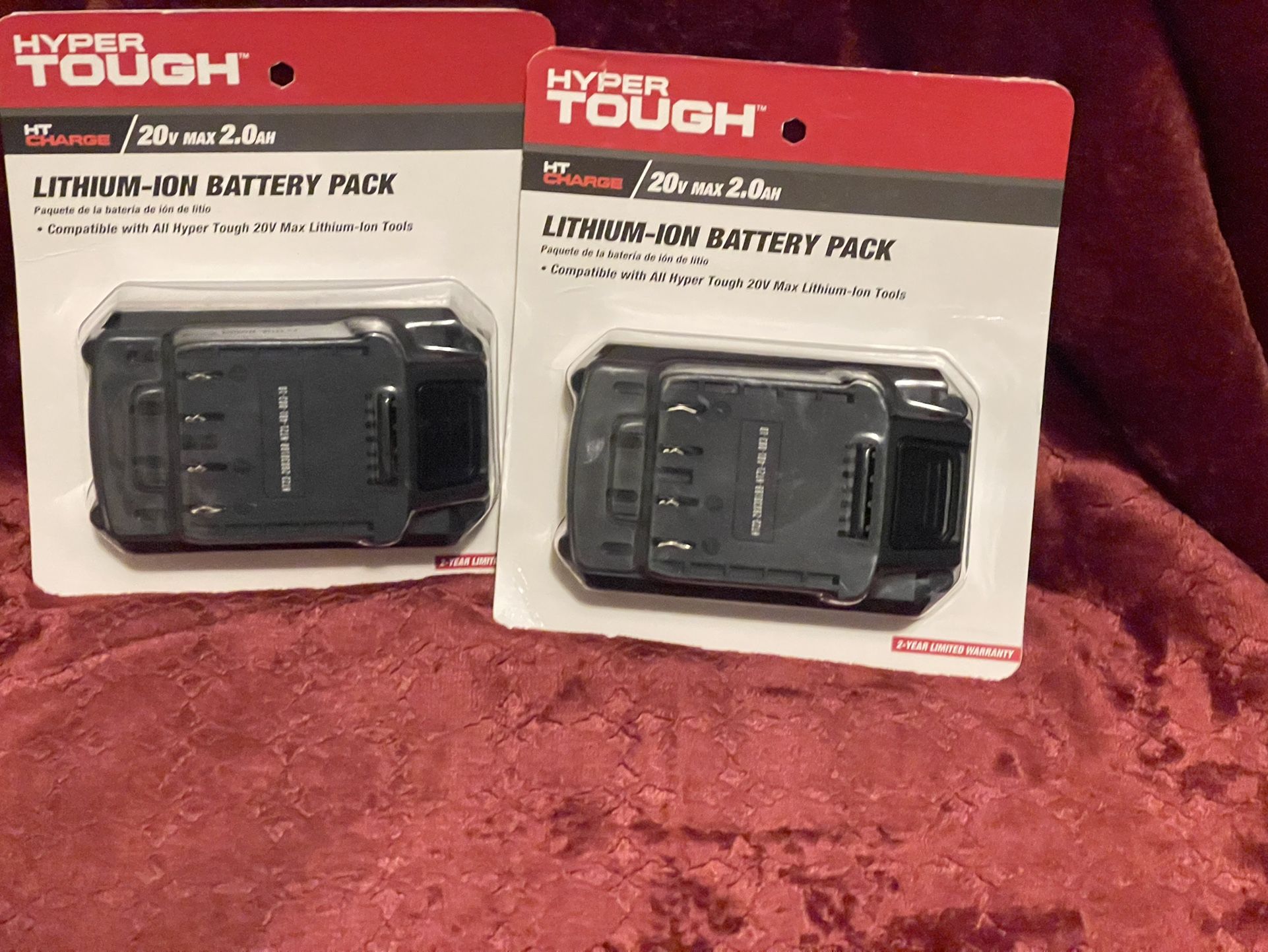 HYPER TOUGH 20-VOLT MAX 2.0AH LITHIUM-ION BATTERY PACK (2)