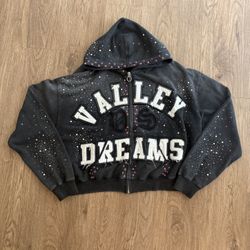 Valley Dreams Rhinestone Zip Hoodie 