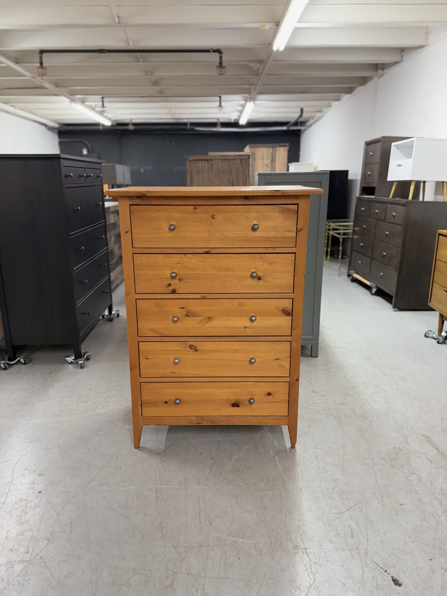 Wood 5 Drawer Dresser