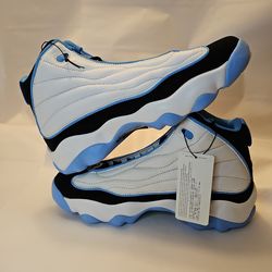 NEW Nike Air Jordan Pro Strong Basketball Shoes White Blue Black  size #  9M