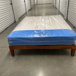 Queen Bed Frame With Mattress 