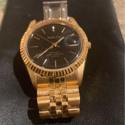 Adolpo Black and Gold Men’s Watch