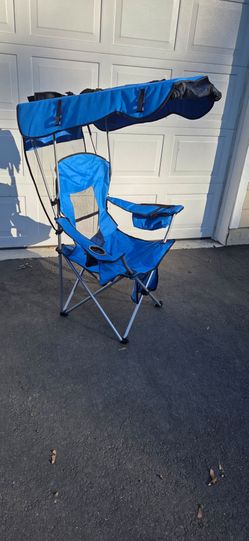 Portable camping chair with sun shade