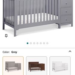 Carter's by DaVinci Dakota 4-in-1 Crib and Changer Combo in Grey,