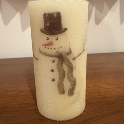 Snowman Candle 