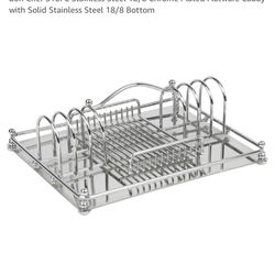 Vintage Silver plated Buffet Caddy Cutlery Flatware Stand Holder Rack