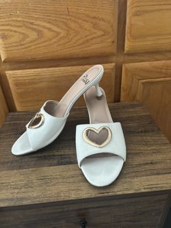 Women’s Heart Slide Heels – Size 10 (Fits Size 9 Wide) – $15 OBO