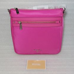 Michael Kors Designer Crossbody Bag Purse. New With Tags. Pink Silver. Women's Handbag. Authentic