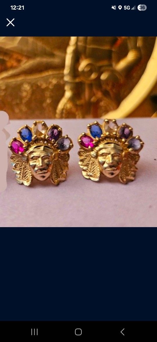 Gold Indian Earrings