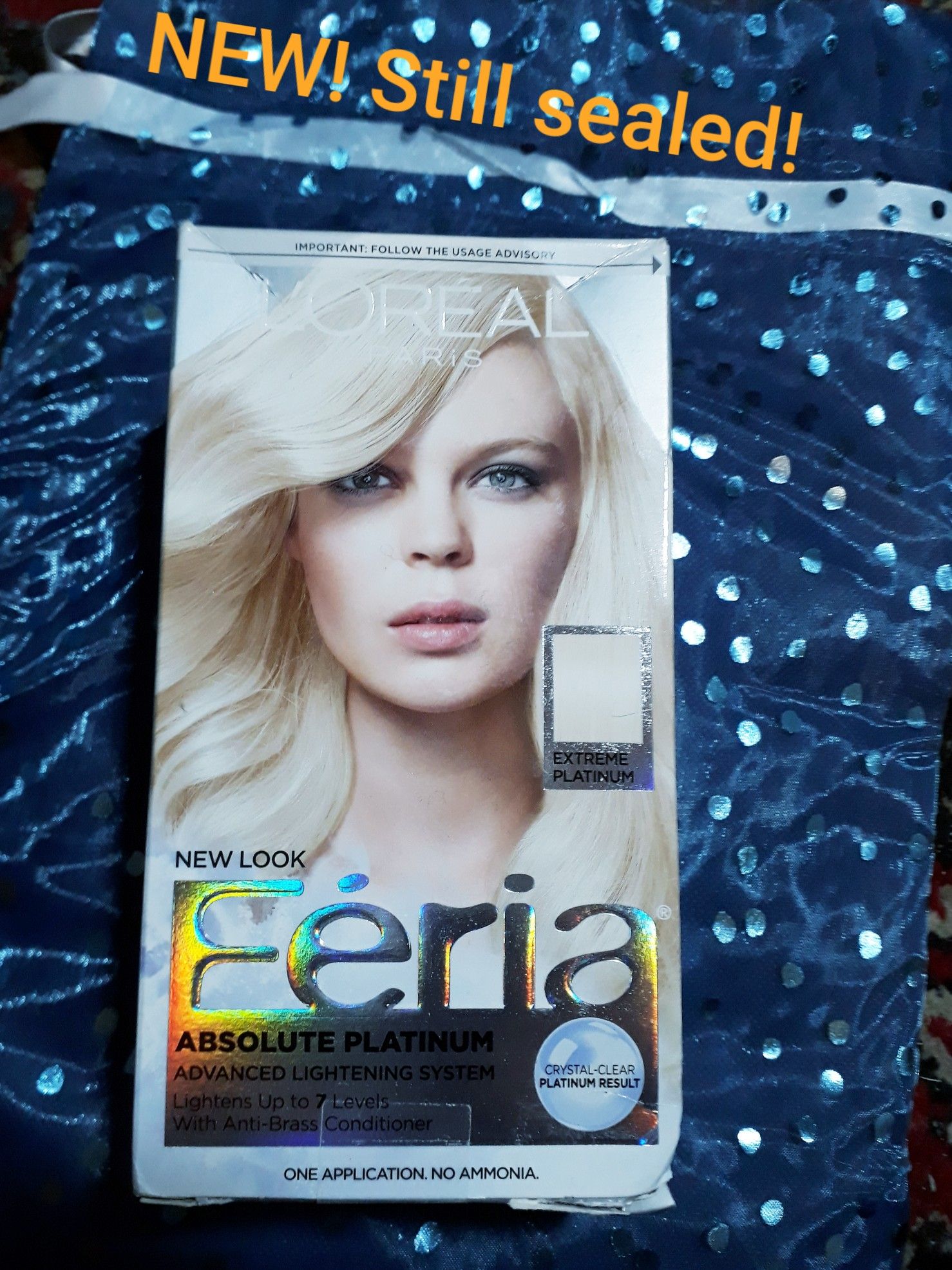 NEW&UNOPENED! $10 OBO! L'Oreal Feria permanent hair dye sealed bleach kit! Color: Absolute Platinum (white blonde) Extreme lightening haircolor