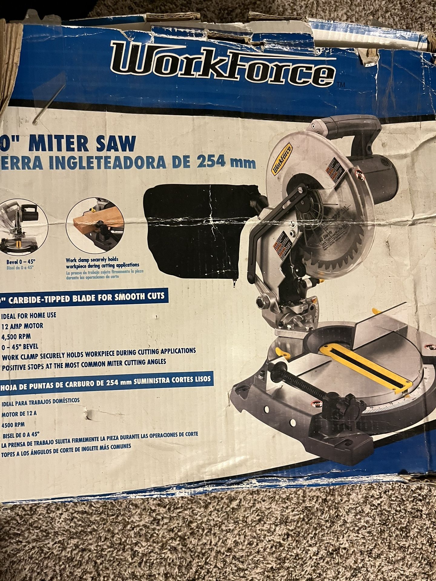 10” Miter Saw 12 Amp Motor