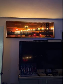 Vintage San francisco Bridge Art Lights Up