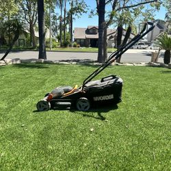 Worx WG779.9 Mulching Capabilities and Intellicut, WG779 40V Cordless 14" Lawn Mower Bare Tool Only, Black and Orange