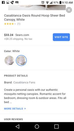Casablanca canopy 20$