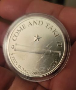 Silver Come and take it coin