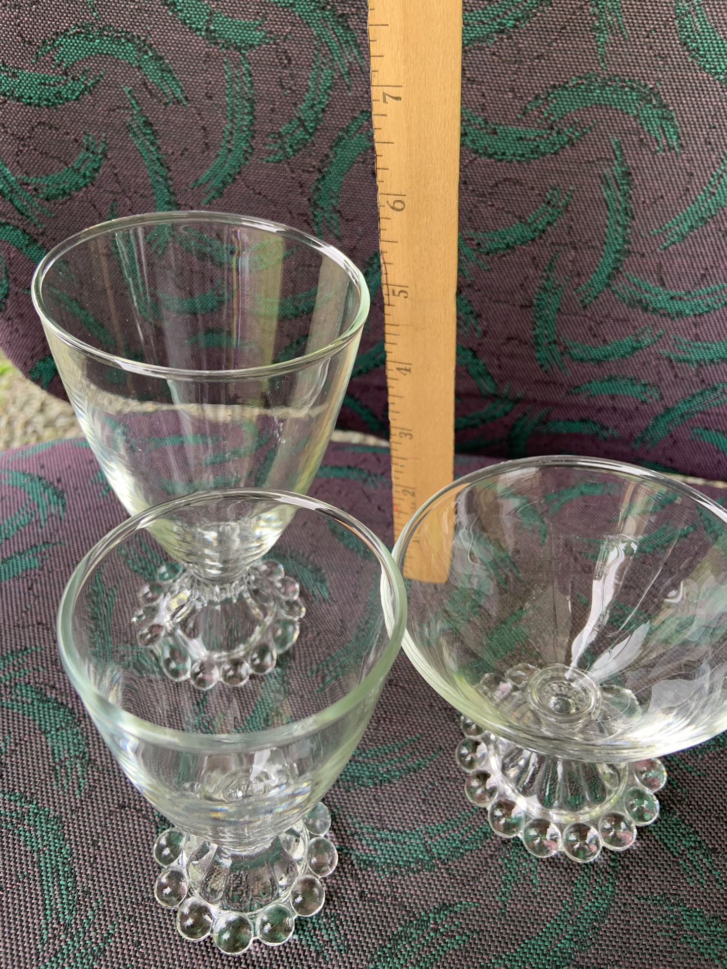 Vintage Anchor Hocking “Boopie” Glasses Set Of 24 Bubble Foot