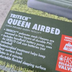 Airbed Air Mattress Queen Size Ozark Trail Tritech 14" Queen Bed Camping Sleeping Blow Up Bed