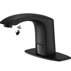 BWE
Automatic Sensor Touchless Bathroom Sink Faucet With Deck Plate In Matte Black