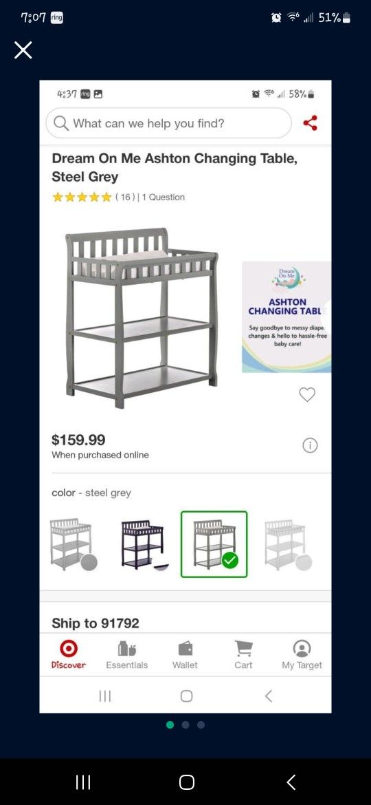 Dream on Me Changing Table