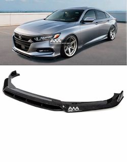 Fits 18-20 Honda Accord 4PC Carbon Fiber Painted Sport Front Bumper Lip Spoiler