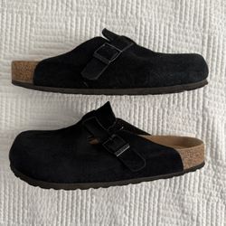 Boston Birkenstock Black Suede Size 42
