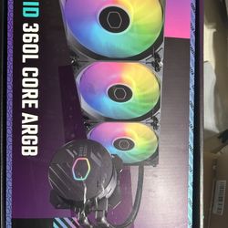 Cooler Master MasterLiquid 360L Core 360mm Close-Loop AIO Liquid Cooler, ARGB Sync,AMD Ryzen AM5/AM4, Intel LGA1700/1200