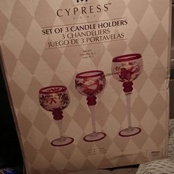 SET OF 3 CANDLE HOLDERS
