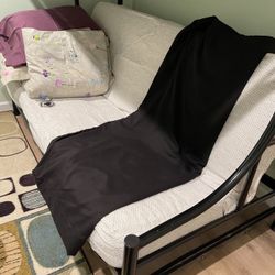 Zippered Futon Twin Black Mattress Cover/Slipcover SISCOVERS