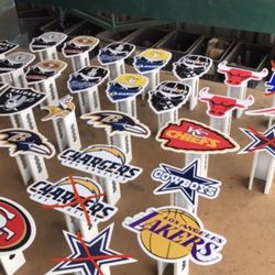 Raiders, Dodgers, Rams, Chargers, Niners, Metal Hitch Cover Sign