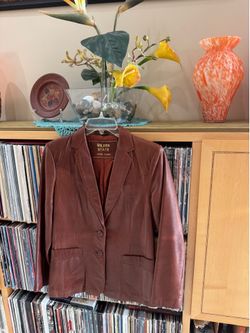 PRICE DROP: VTG, NW/OT, GOLDEN GATE LEATHERS'  COGNAC LAMBSKIN LEATHER JT , 9/10