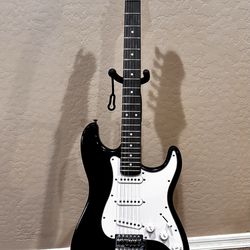 Black RockJam Electric Stratocastor Guitar