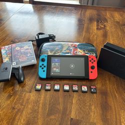 Nintendo Switch Console With 7 Games!