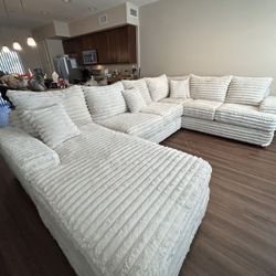 Brand New Comfy Plush Corduroy Sectional Set