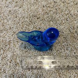 Signed blown glass Bluebird of Happiness 