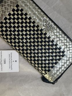 Prada, Black And Silver Wallet