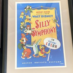 Disney Silly Symphony 75th Anniversary Framed Pin Set. 