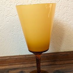 Vintage Amber Glass Brandy Sniffer 