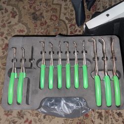 Snap-On 11 pc Snap Ring Pliers Set (Green)